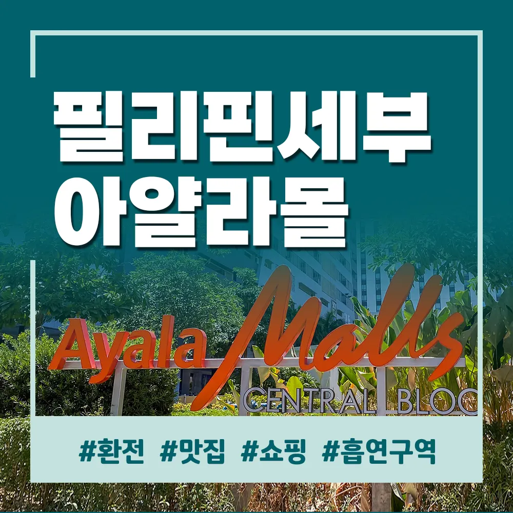 필리핀 세부 아얄라몰 환전 맛집 쇼핑 흡연구역 정보
