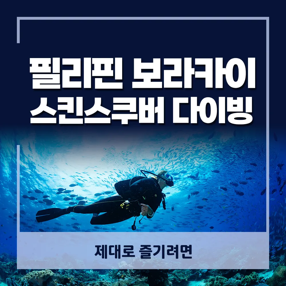 필리핀보라카이 스킨스쿠버 다이빙 제대로 즐기려면