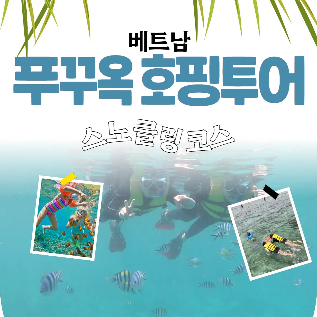 베트남 푸꾸옥 호핑투어 스노쿨링 코스