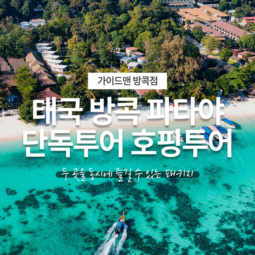태국 방콕 파타야 단독투어 호핑투어 두 곳을 동시에 즐길 수 있는 패키지