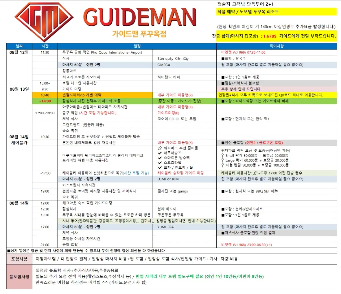 [푸꾸옥] 8/12~8/15 리엔가이드님과 함께한 푸꾸옥여행